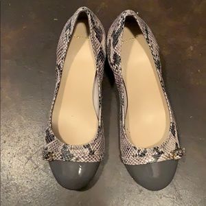 Cole Haan Nike air wedges grey snakeskin